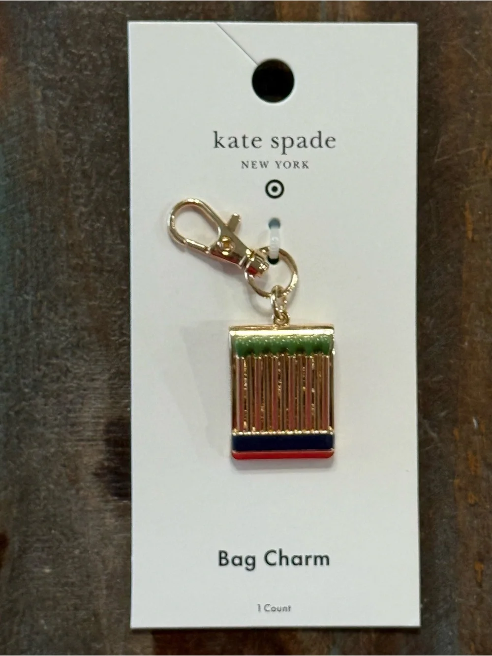 kate spade x Target Limited Edition Whimsical Matchbook Bag Charm/ Keychain NWT